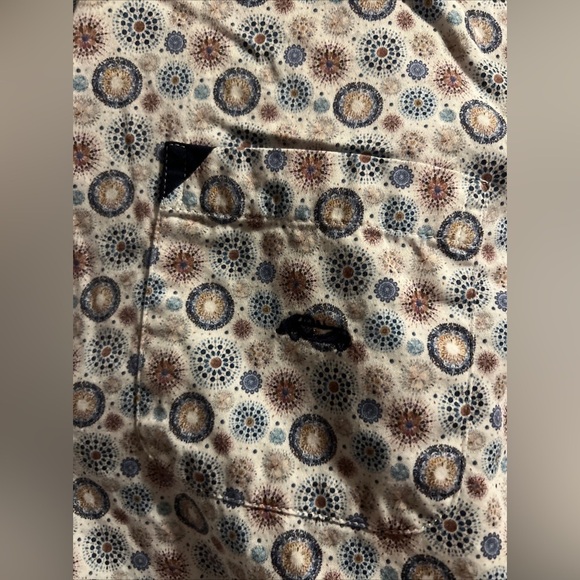 Dario Beltran shirt size L 42 16 1/2 embroidery Logo multi color print design - Picture 6 of 7